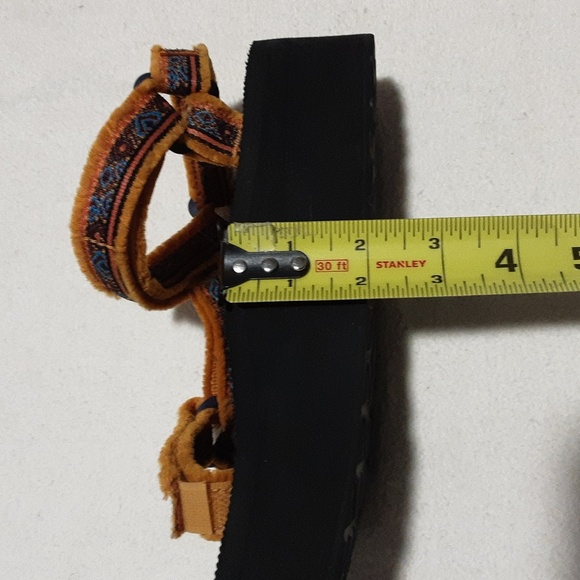 TEVA W7 Black and Orange Strappy Sandals - Picture 6 of 9